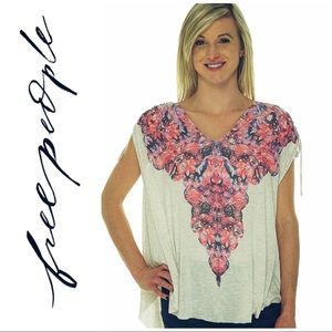 FREE PEOPLE WOMENS MOON DANCE KNIT BLOUSE